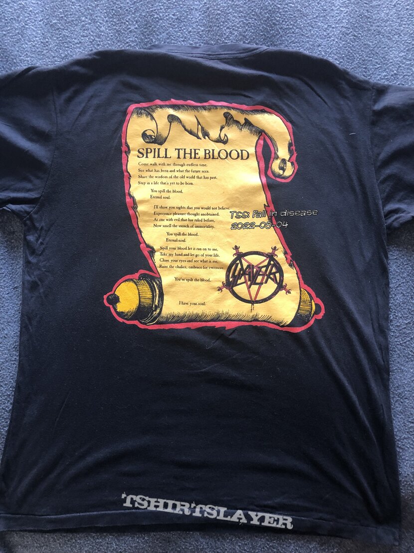 Slayer, Slayer Spill the Blood 1990 TShirt or Longsleeve (fall in