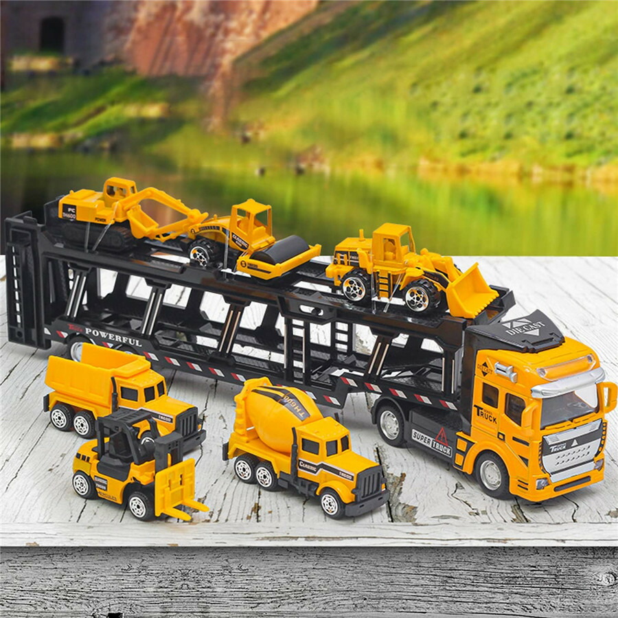 4990 ミニカー 働く車 建設土木系 工事車両セット ルース品 4990