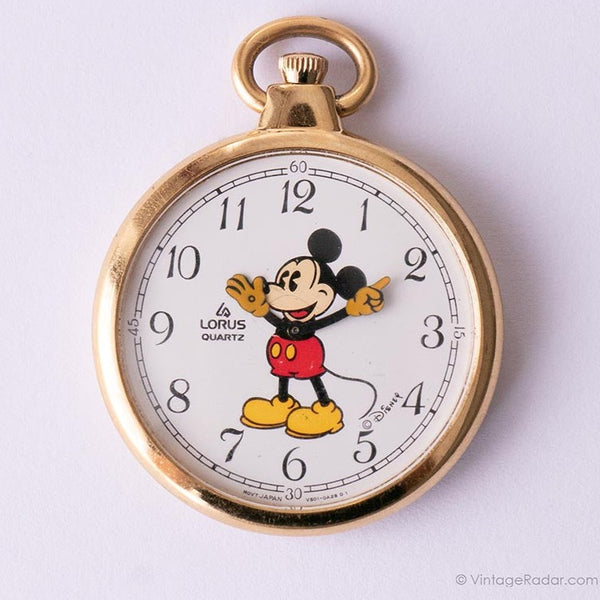 Lorus V501-0A28D1 Mickey Mouse Disney Pocket Watch | 80s Pocket