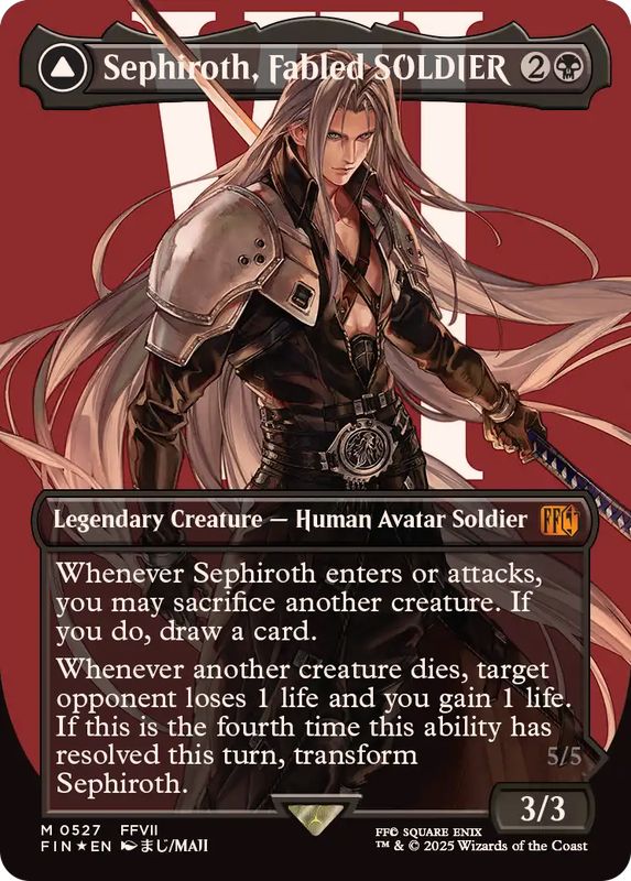 威名のソルジャー、セフィロス サージ foil 日本語 mtg ff 威名の