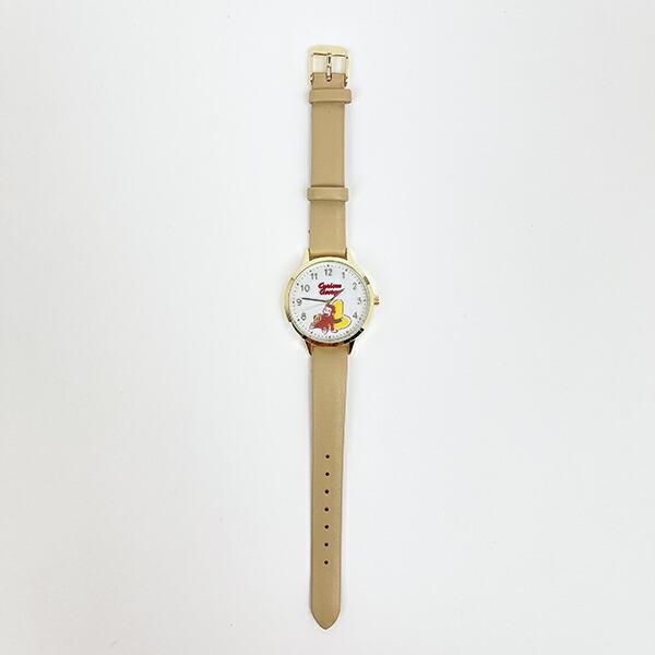 おさるのジョージ ベーシックレザーウォッチ ブラウン 時計