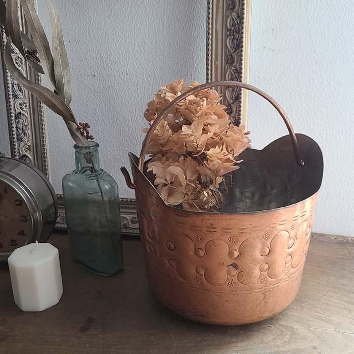 イタリア蚤の市・古道具・ブロカント・金属・銅バケツ(L) | 旅する