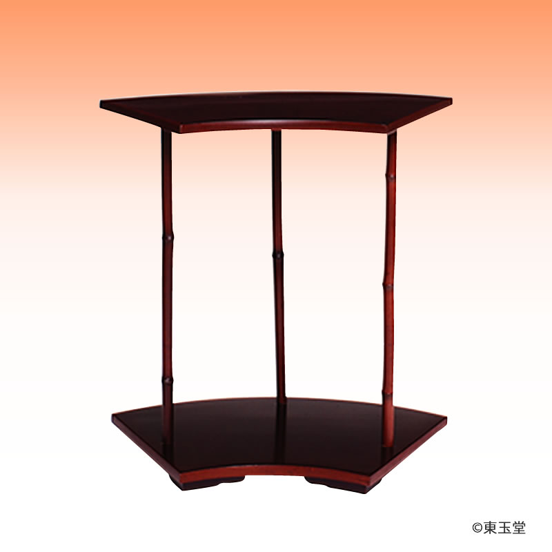 733 扇面棚而妙斎好輪島塗 茶道具古物
