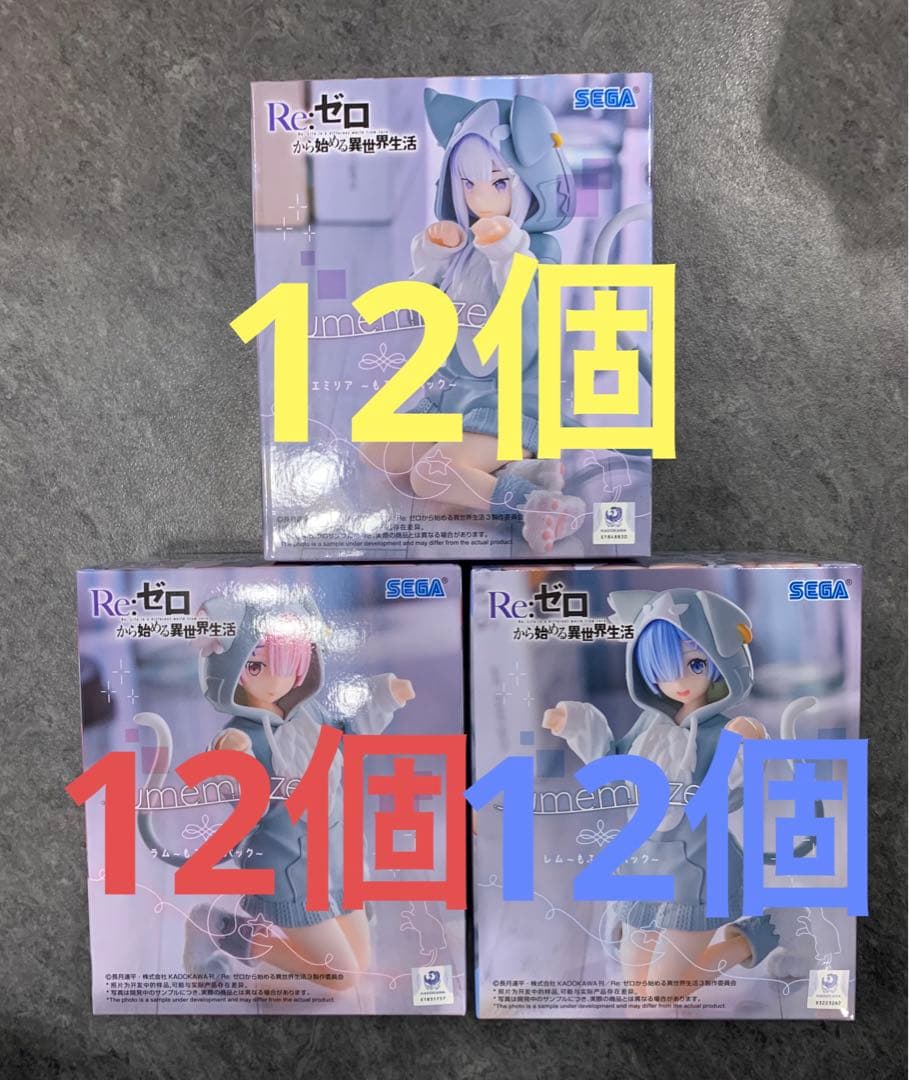 リゼロ Yumemirize ～もふもふパック～ ラム レム エミリア　36個 リゼロ Yumemirize ～もふもふパック～ ラム レム エミリア 36個