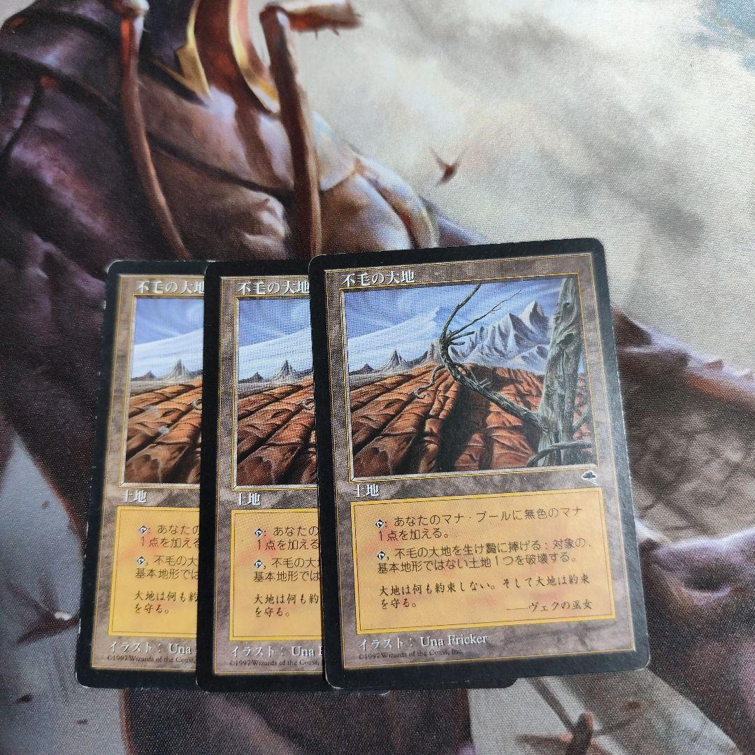 不毛の大地3枚セット Amazon.co.jp: マジックザギャザリング MTG 土地 日本語版 不毛の大地