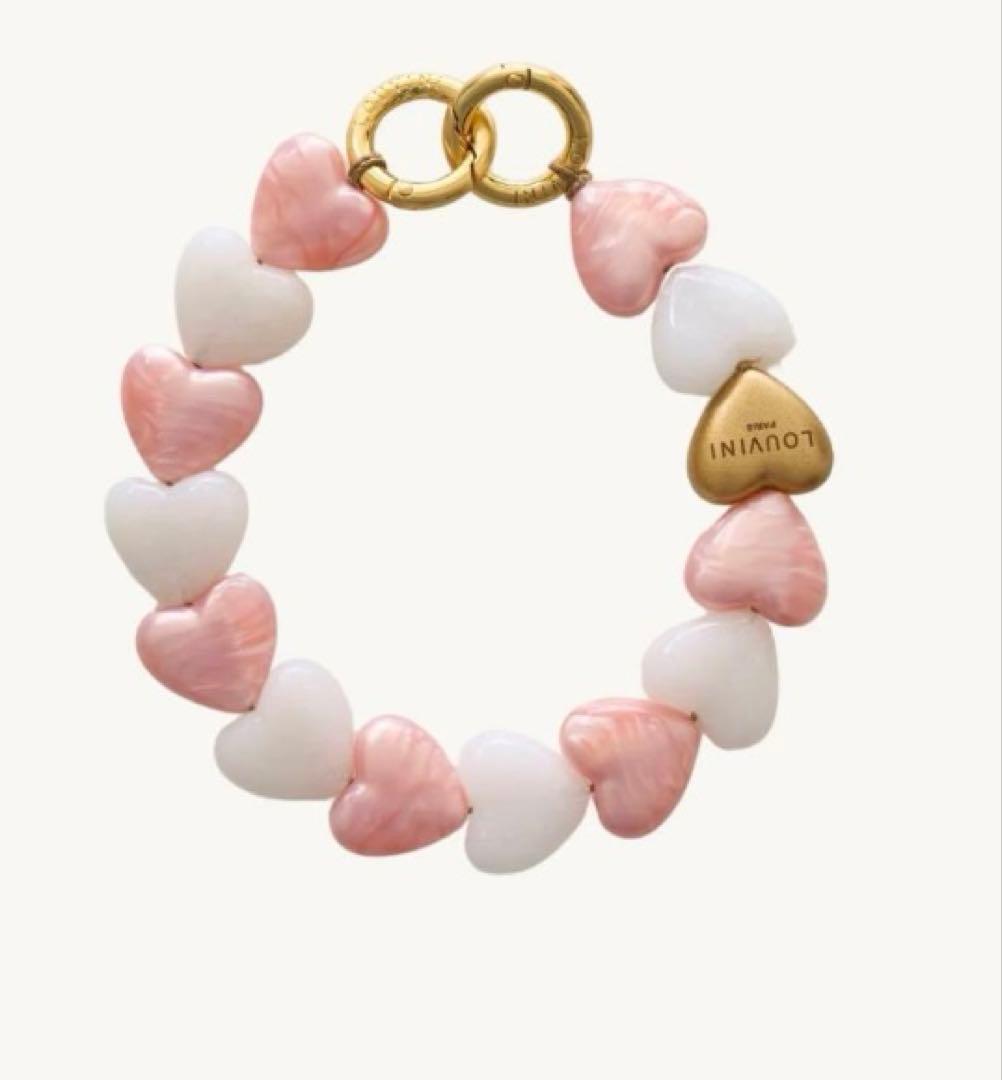 LOUVINIハンドストラップPETIT CUORE PINK-WHITE ハンドストラップ PETIT CUORE PINK-WHITE – R deco interiors