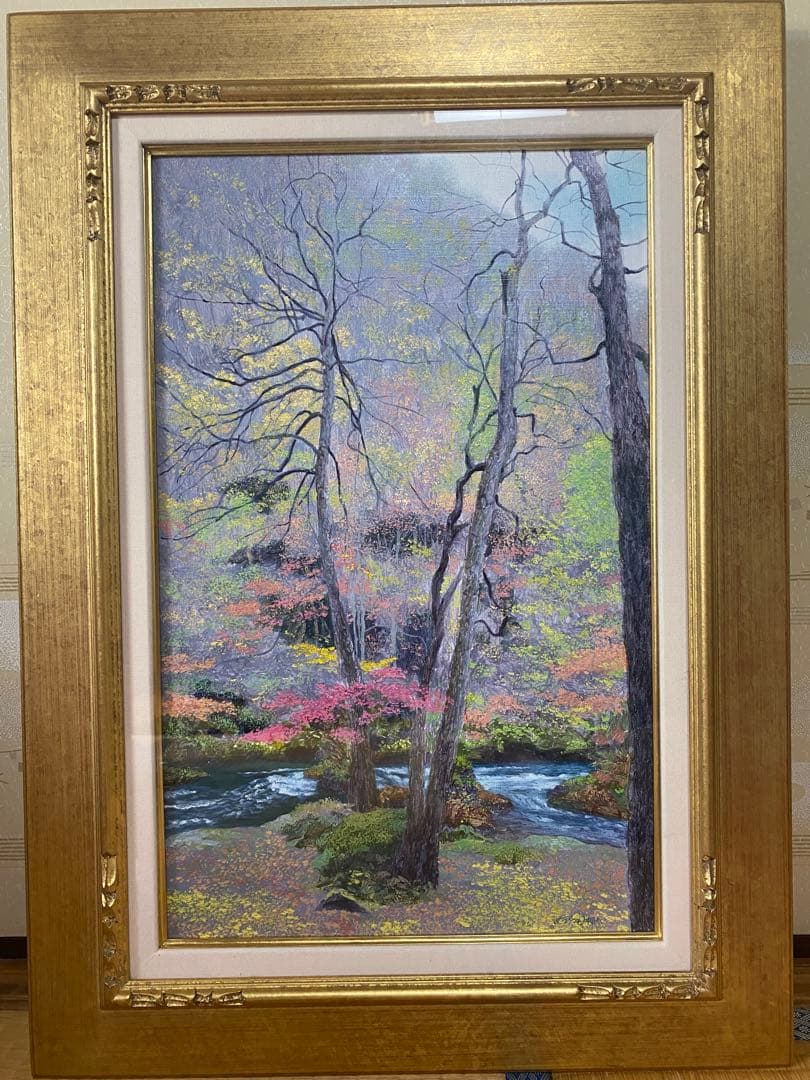 「奥入瀬紅葉」尤勁東 ヨウ・ジンドンの絵画、油絵 奥入瀬紅葉」尤勁東 ヨウ・ジンドンの絵画、油絵 奥入瀬紅葉」尤勁東
