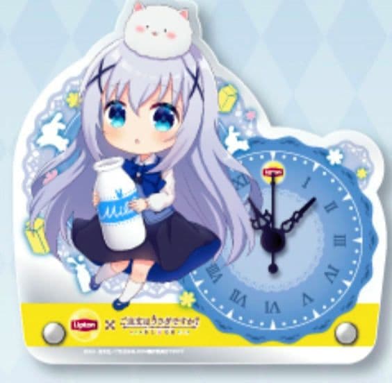注文はうさぎですか？Liptonコラボ　アクリルクロック　チノ ご注文はうさぎですか？ オリジナルアクリルクロック 千夜 リプトン