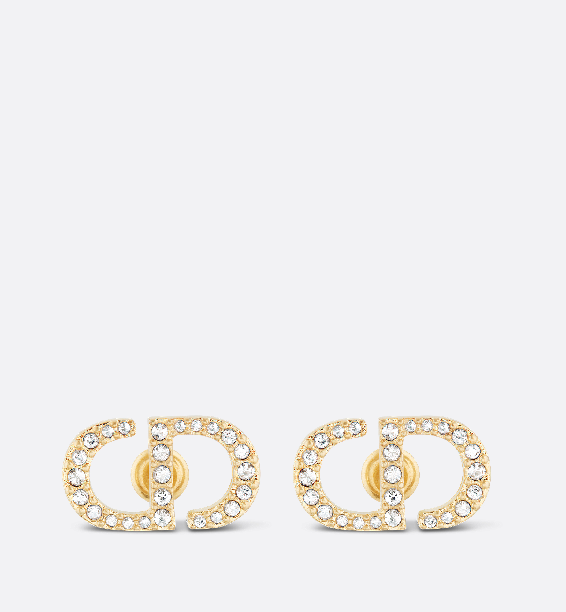 DIOR | Petit CD スタッドピアス メタル & クリスタル