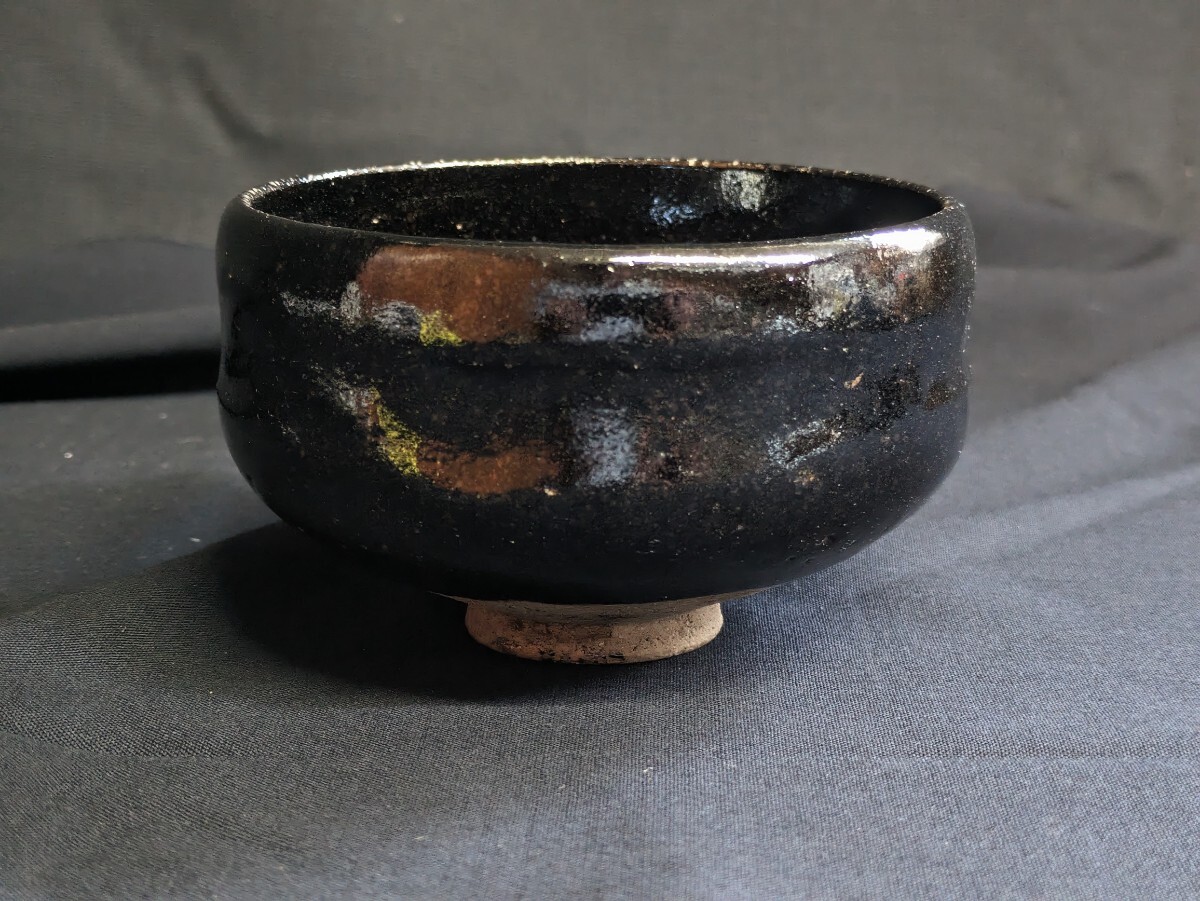 ♢黒楽 抹茶盌 茶道具 美術工芸品 コレクション 骨董品 アンティーク