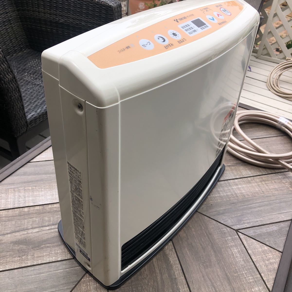 送料込み5mホース付属 15畳対応リンナイの都市ガス用ファンヒーターRC