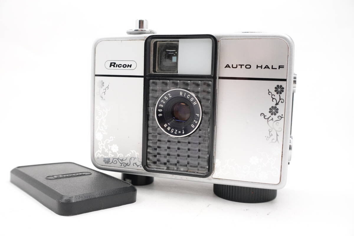 ☆実用品☆ リコー RICOH AUTO HALF E 花柄 コンパクト フイルムカメラ