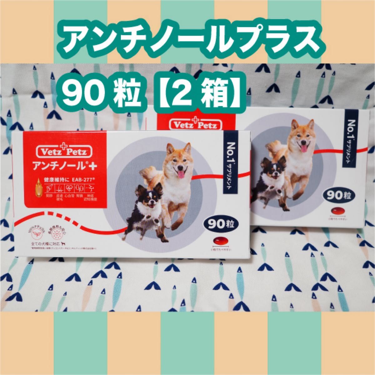 トップ アンチノール2箱 アンチノールプラス 犬用 90粒 2箱