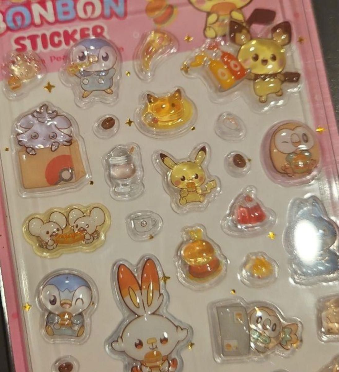 公式正規品 韓国限定 ポケモン ポケピース ボンボンドロップ 3Dシール