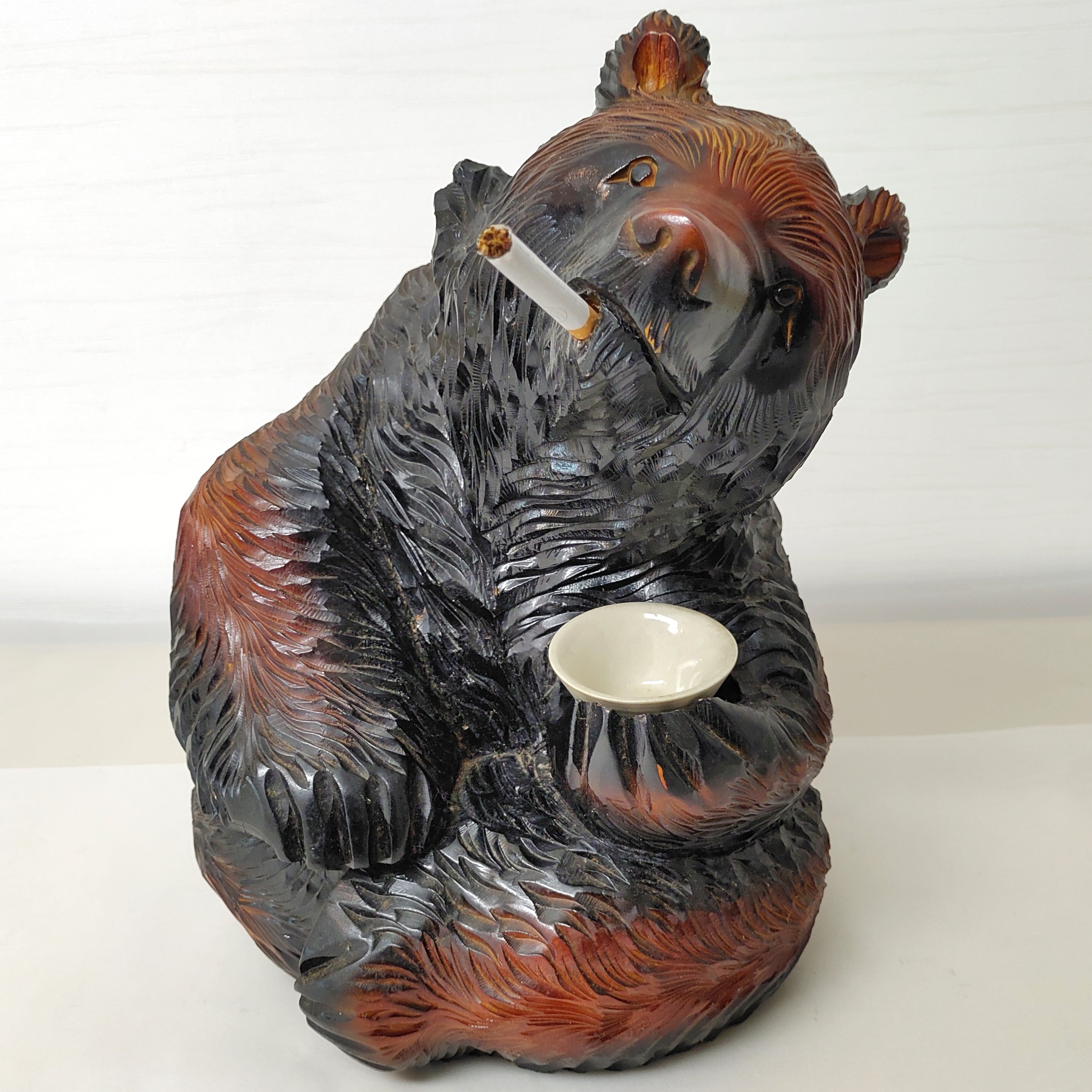 熊にまつわるアレコレ - 蔦屋書店熊本三年坂 木彫りの熊 炎熊 白樺