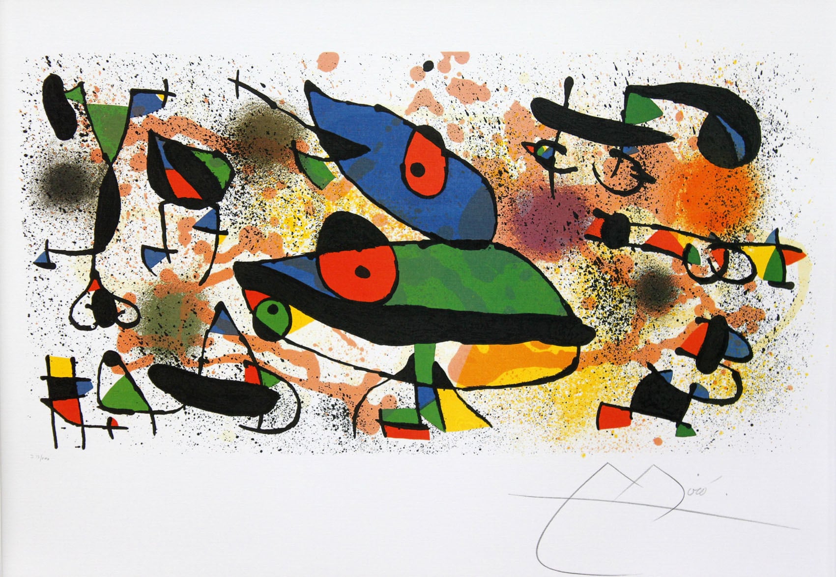 真作保証】ジョアン・ミロ リトグラフ 直筆サイン 版画 絵画