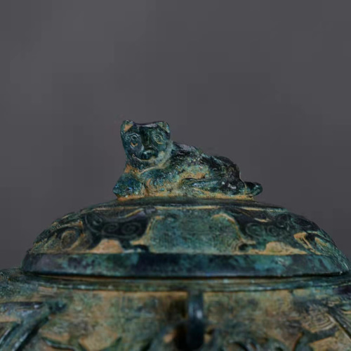 青銅器 青銅製 提梁尊 獣尊 賞物 置物 珍品希少唐物 貴重 4jd その他