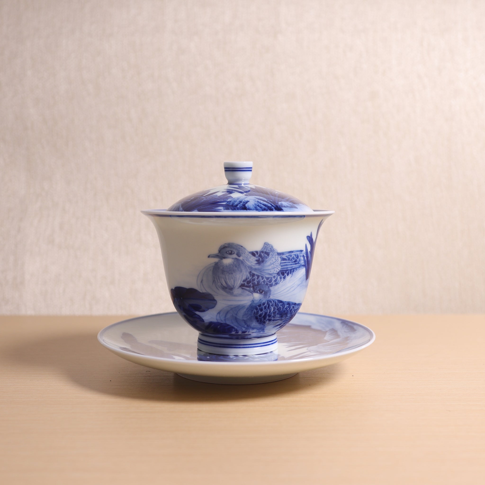 新品*【鴛鴦戲水】景德鎮手繪青花蓋碗– Cha-Tailor Tea Specialist